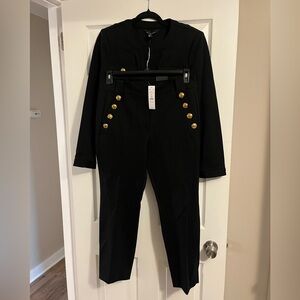 NWT White House Black Market Suit with Gold Accents